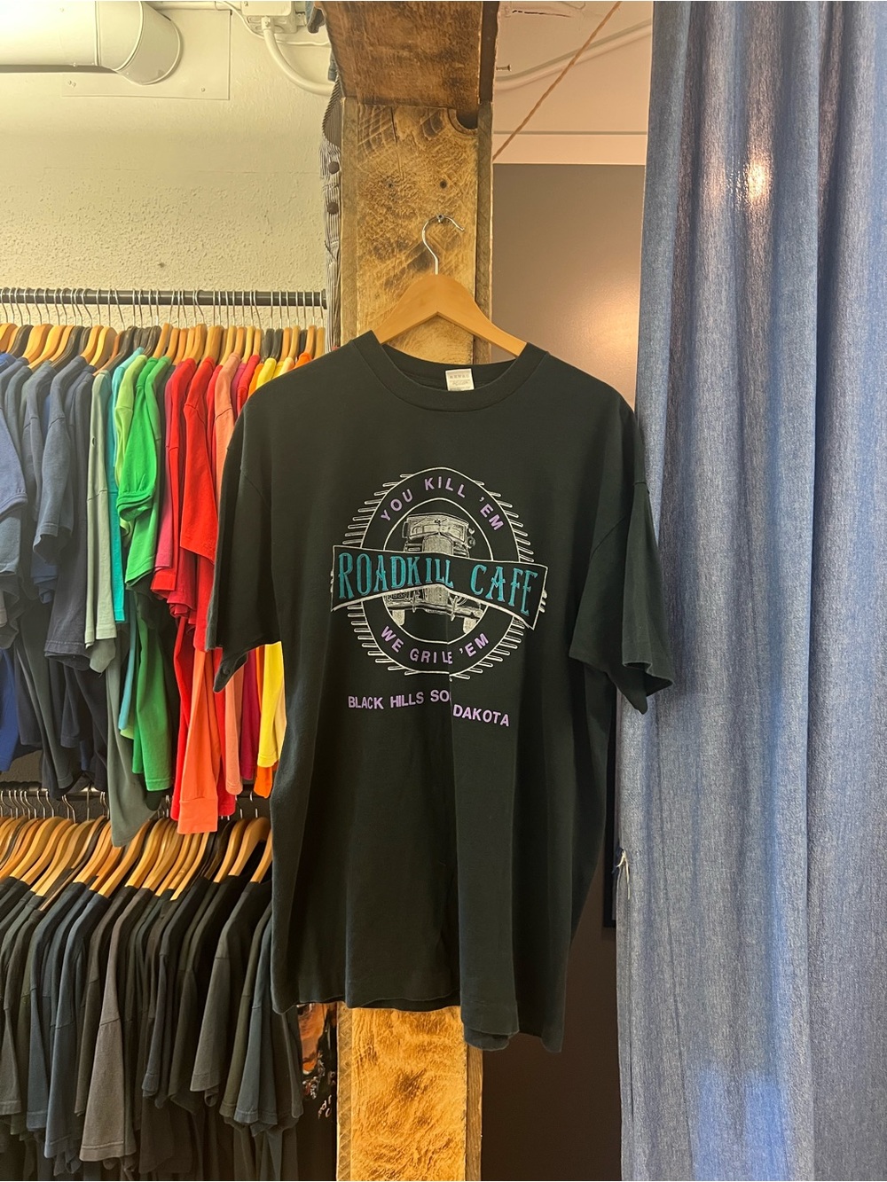Vintage Roadkill Cafe Black Graphic T-shirt